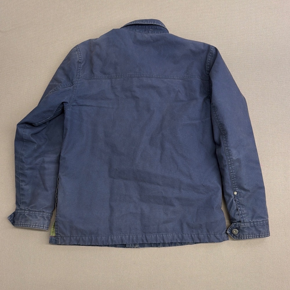 Iron and Resin Freedom Riders Navy Blue Canvas Quilted Lined Shirt Jacket Mens M - Picture 2 of 7